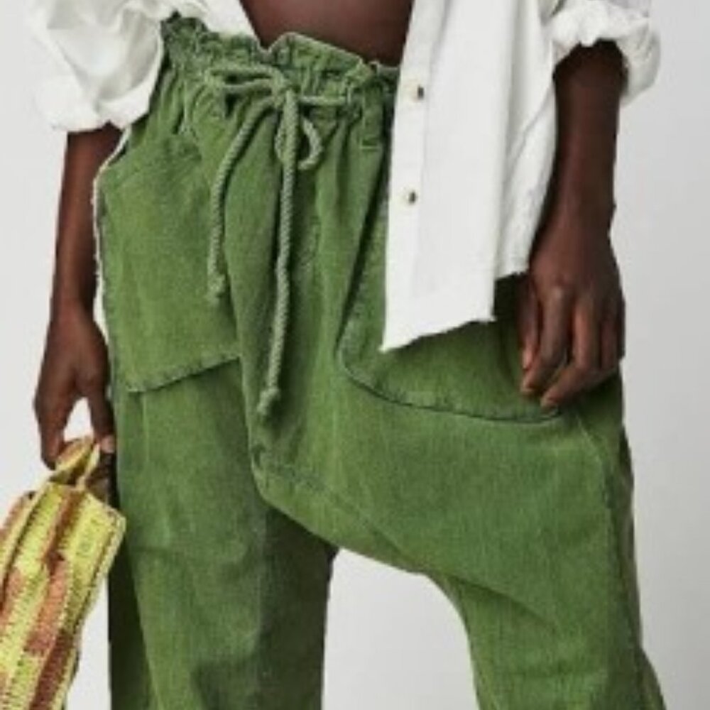 Free People Forest Green Cropped Pants